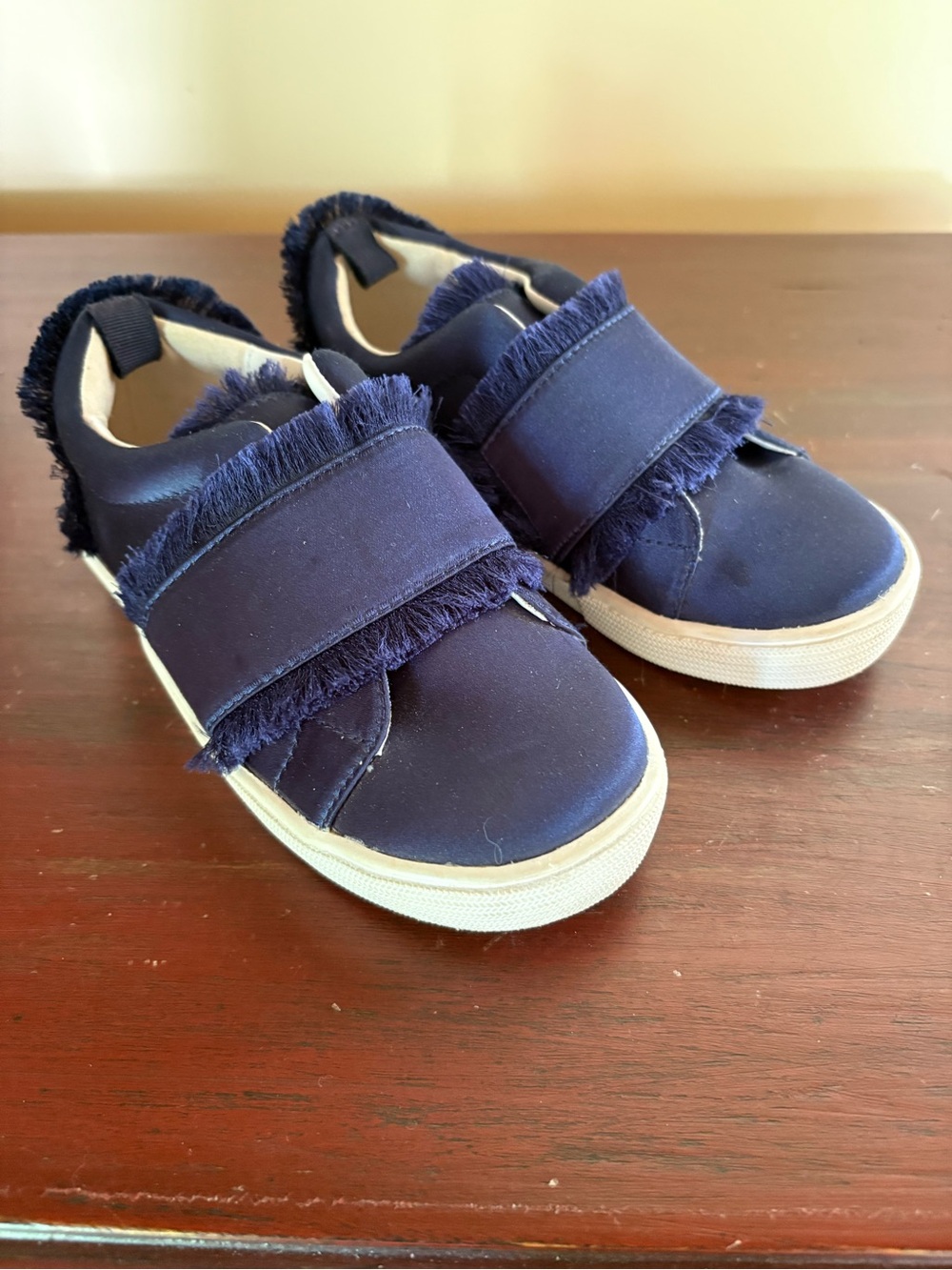 Sam Edelman Girls Blue satin Slip On Shoes